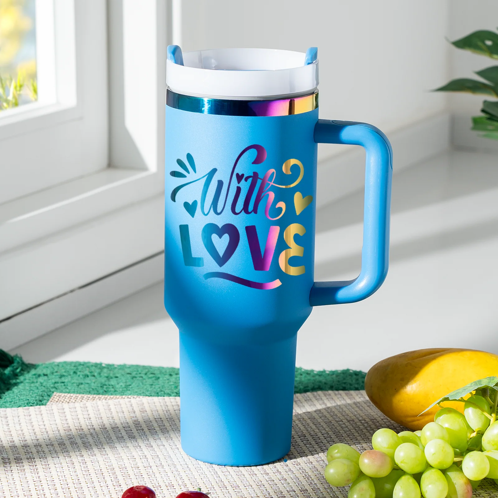 40oz Iridescent Ring Adventure Travel Tumbler