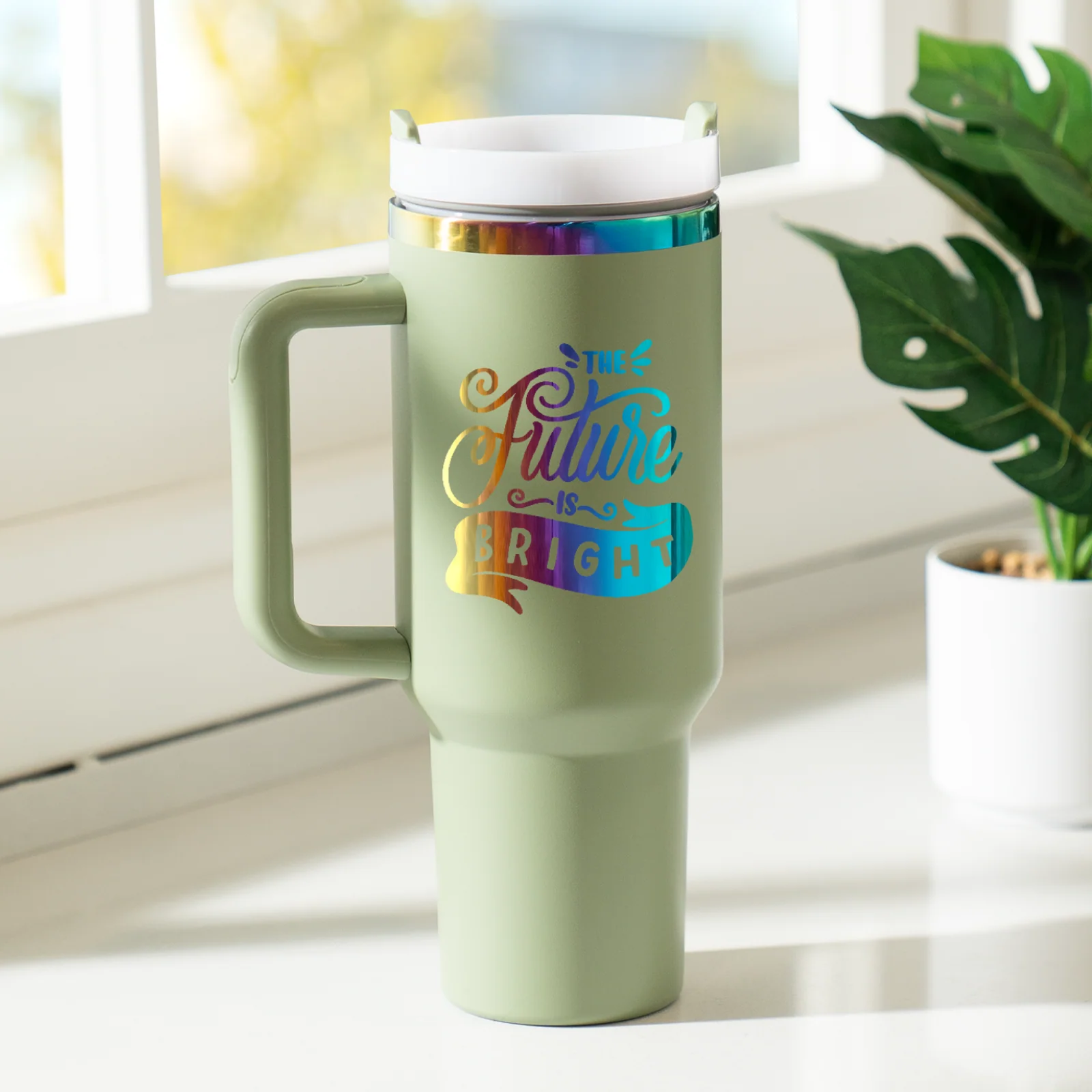 40oz Iridescent Ring Adventure Travel Tumbler